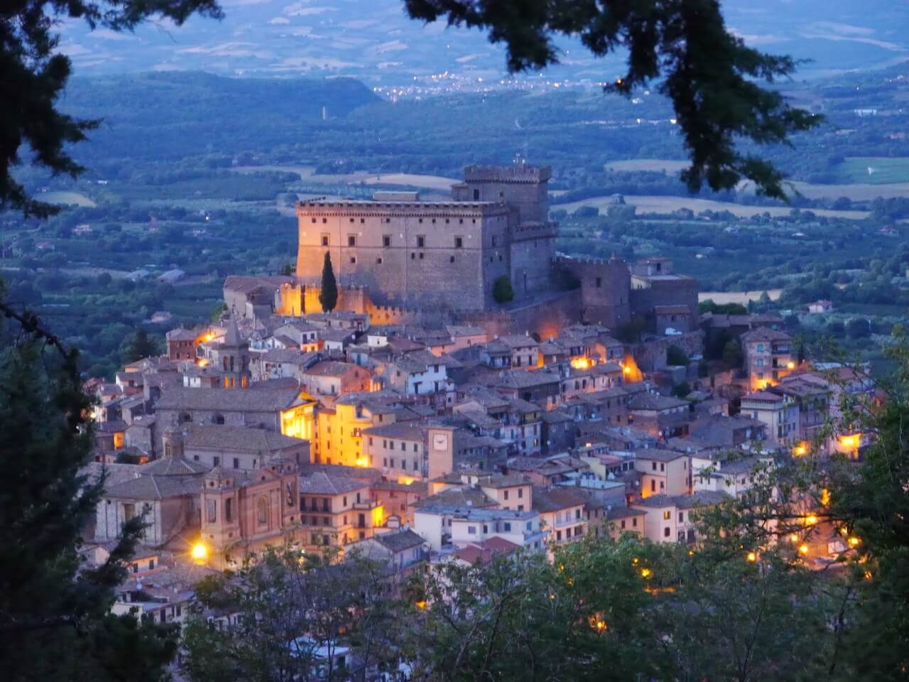 panoramic view of Soriano nel Cimino Tuscia Italy