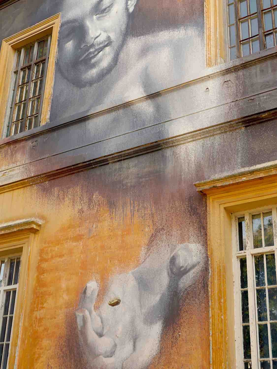 street art in monte mario district rome italy