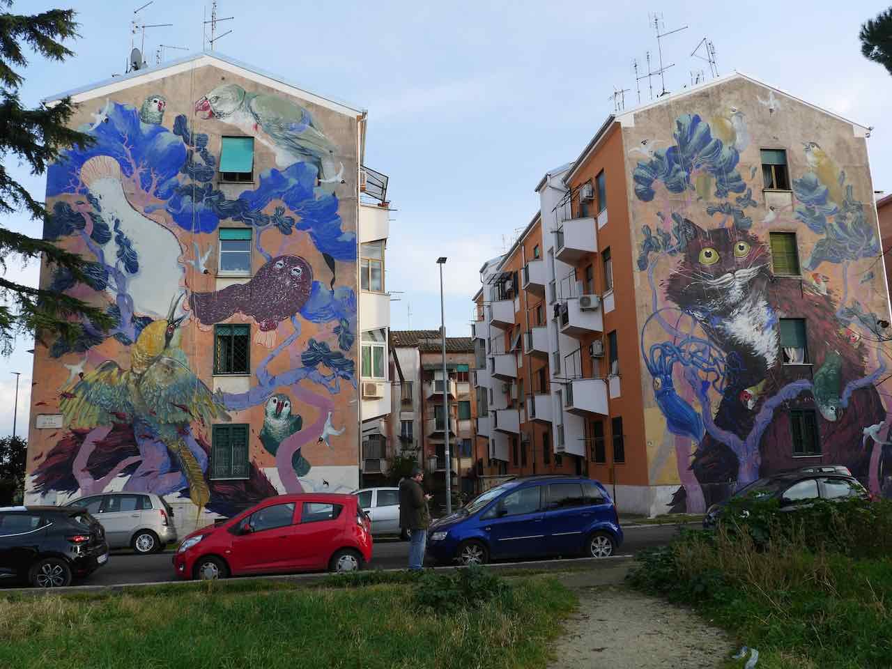street art in san basilio Rome