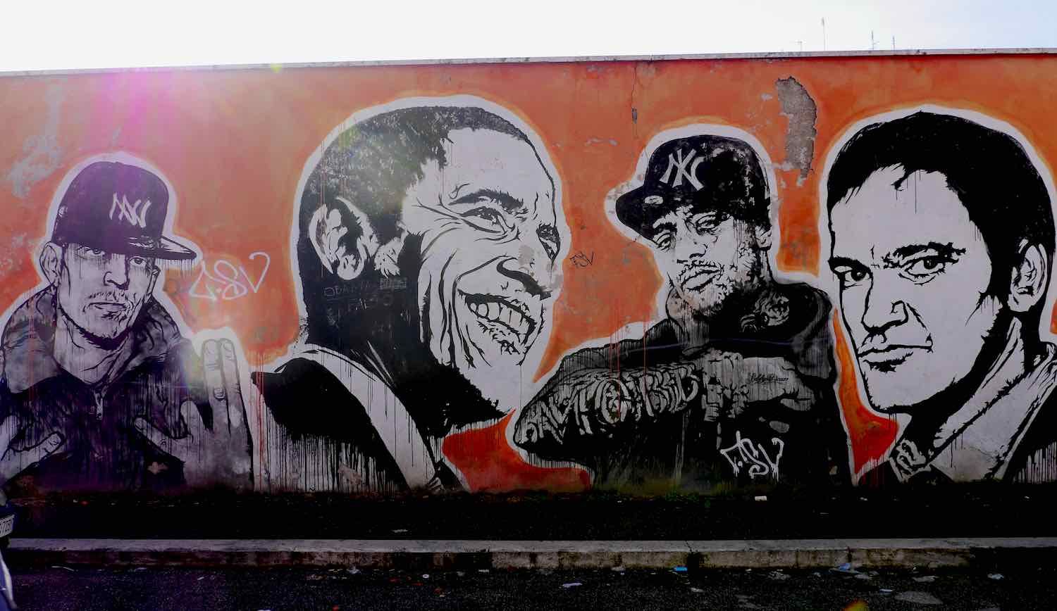 street art in the ostiense district Rome