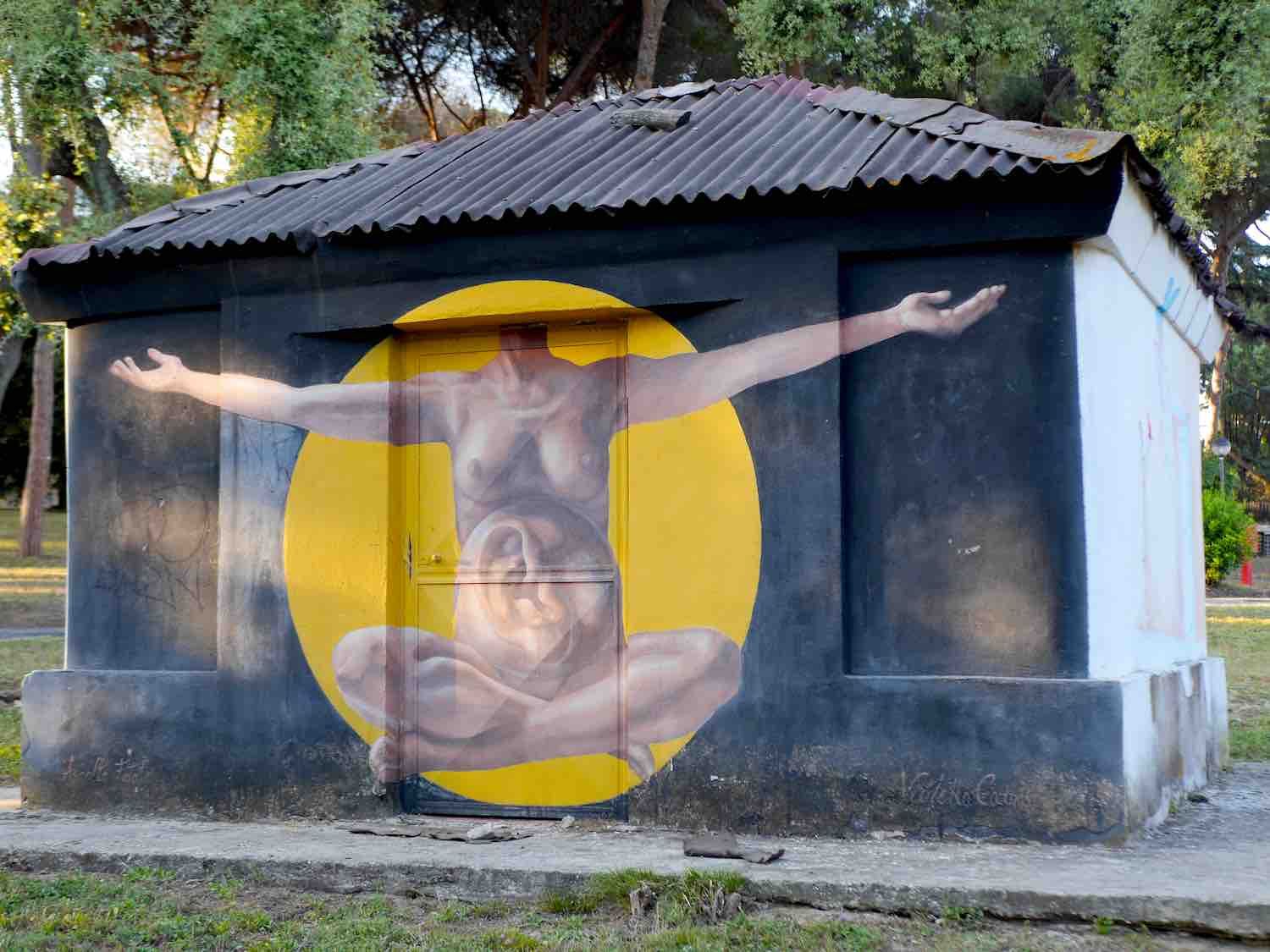 art in the Ex-mental house in Rome, Italy