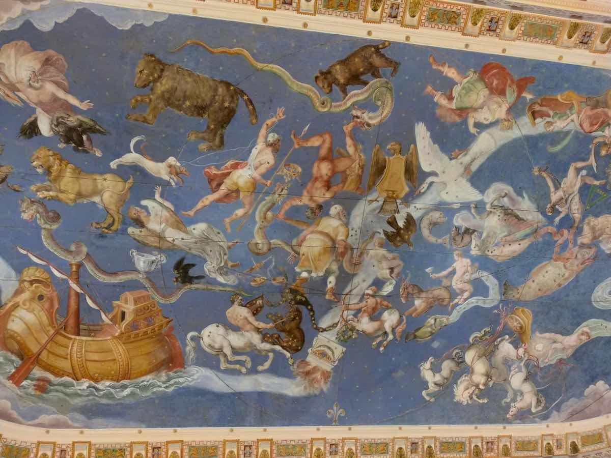 frescoes in the Villa Farnese of Caprarola