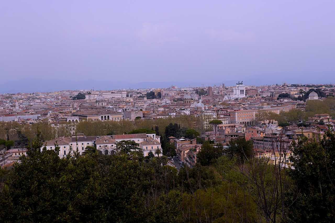 Gianicolo Hill Rome sunset view