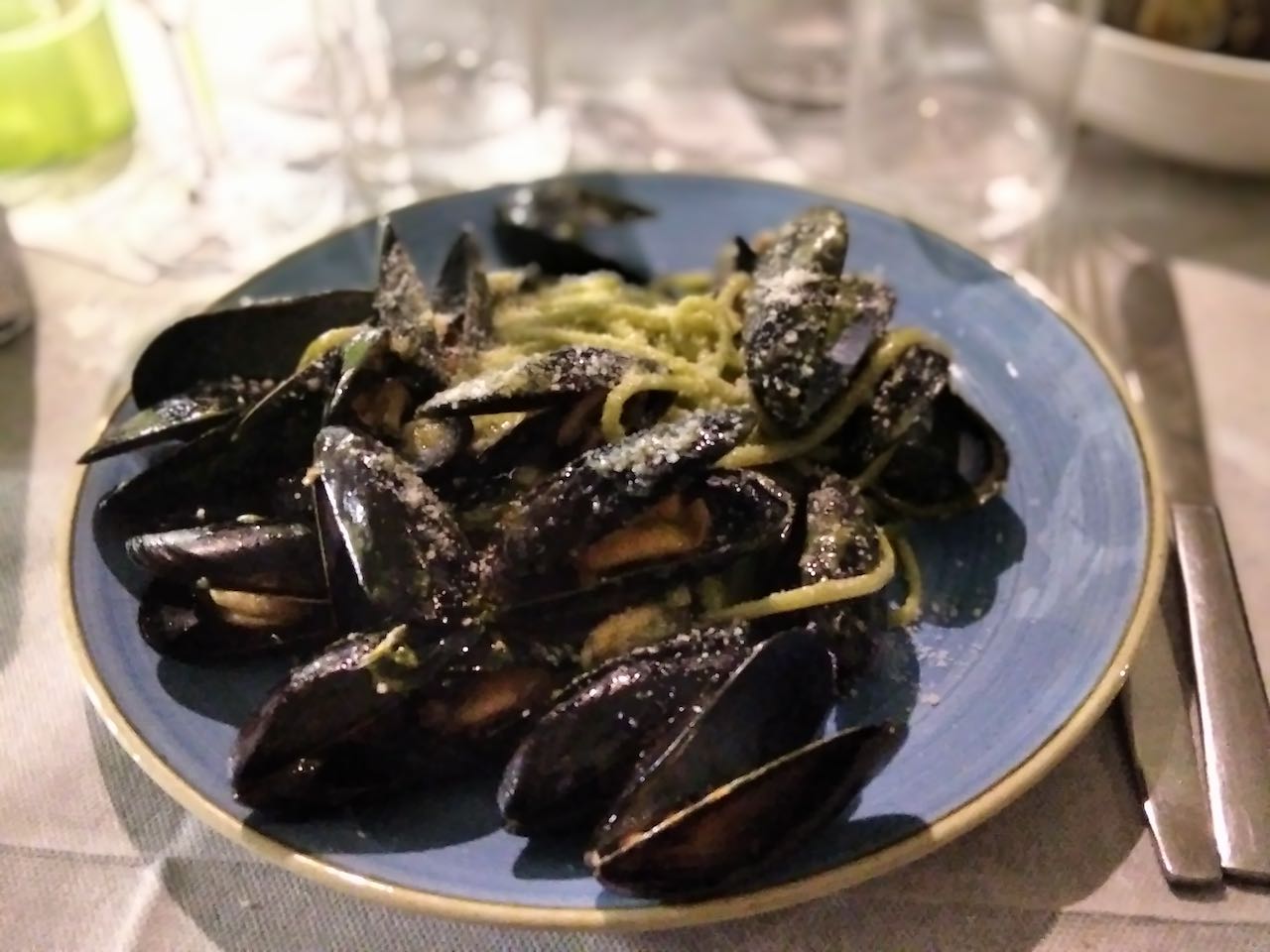seafood of the Fishermen Village in Fregene Italy