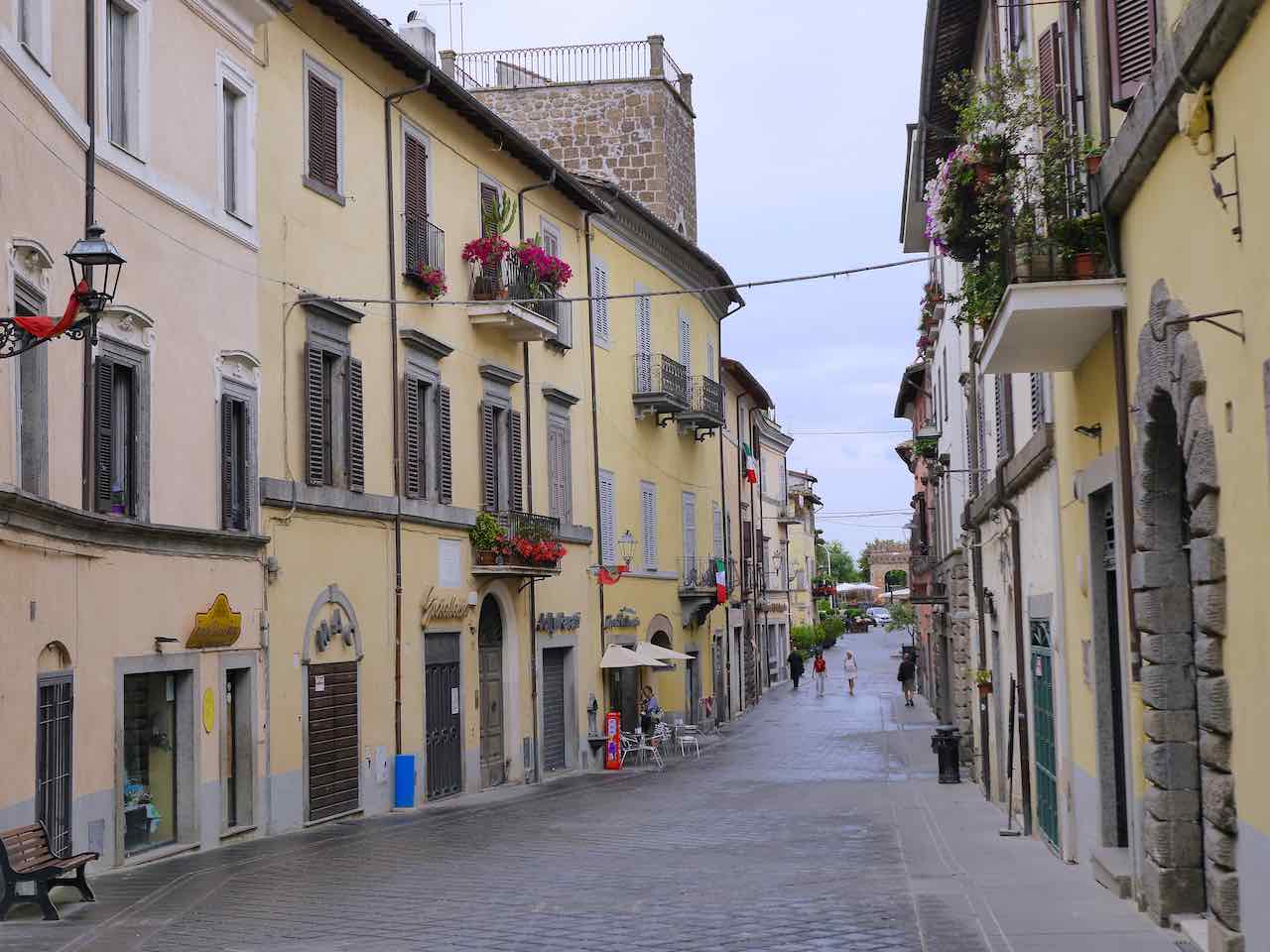Via Matteotti, historic center of Nepi, Italy