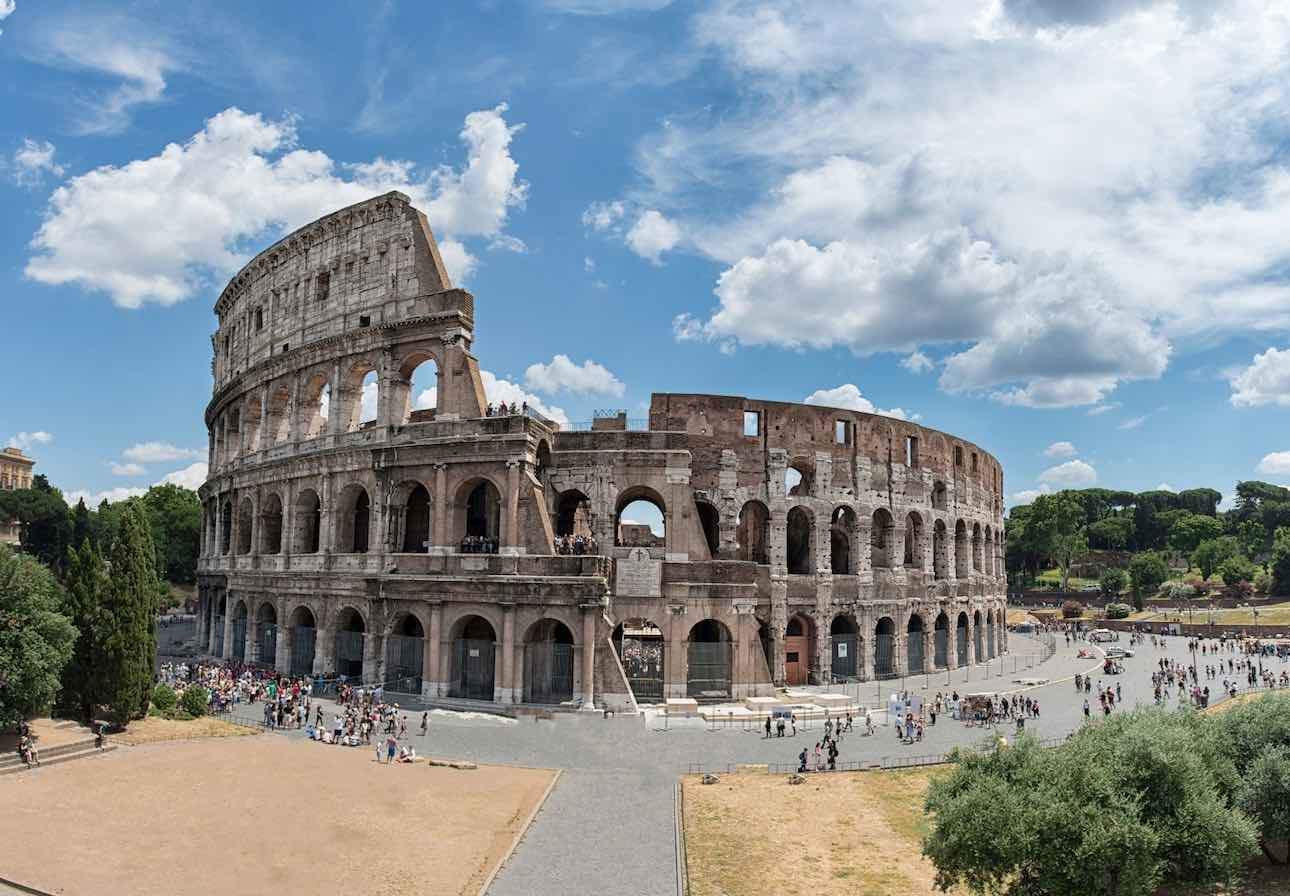 Colosseum and Trevi Fountain Rome