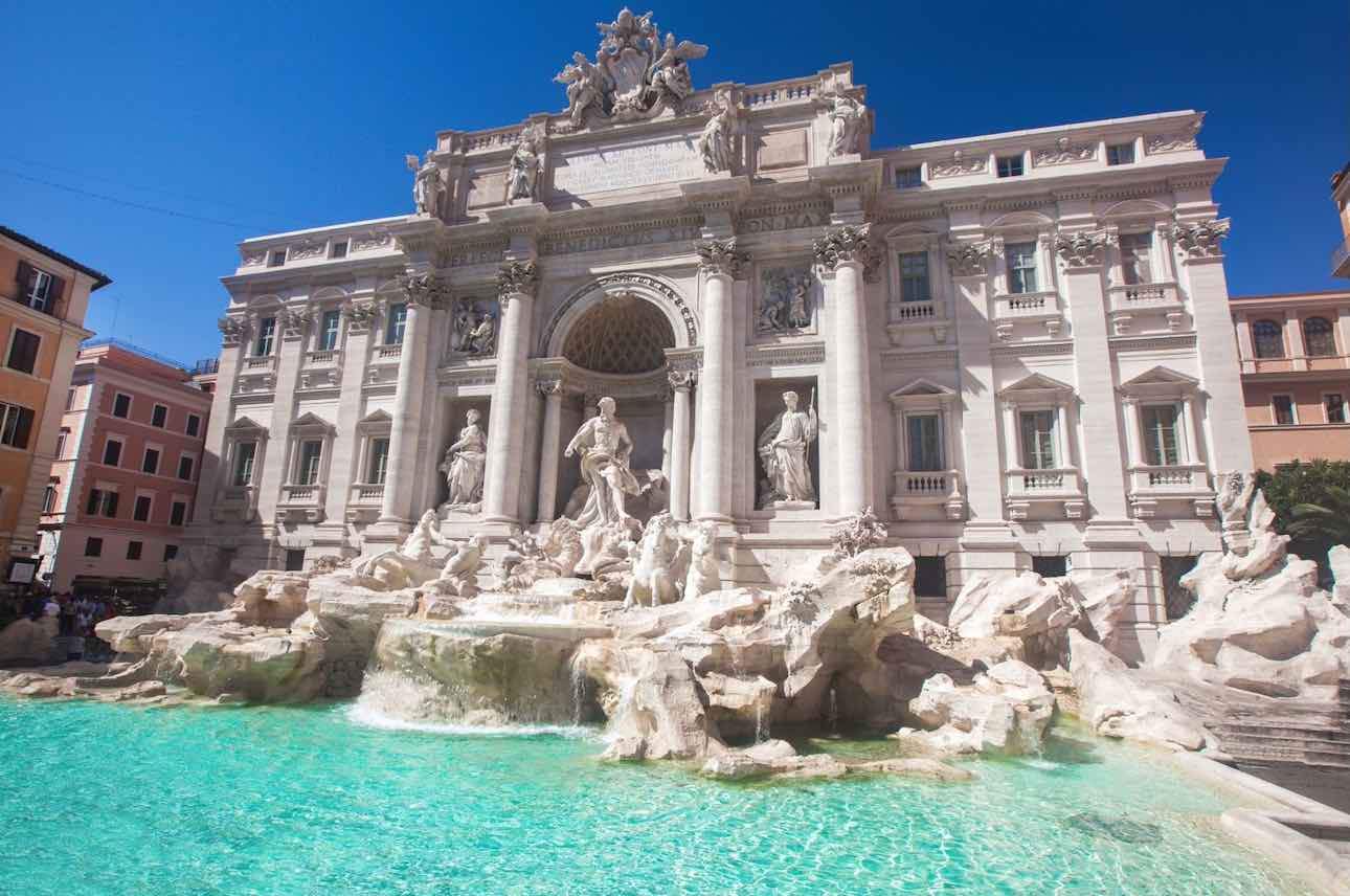 Trevi Fountain and Colosseum