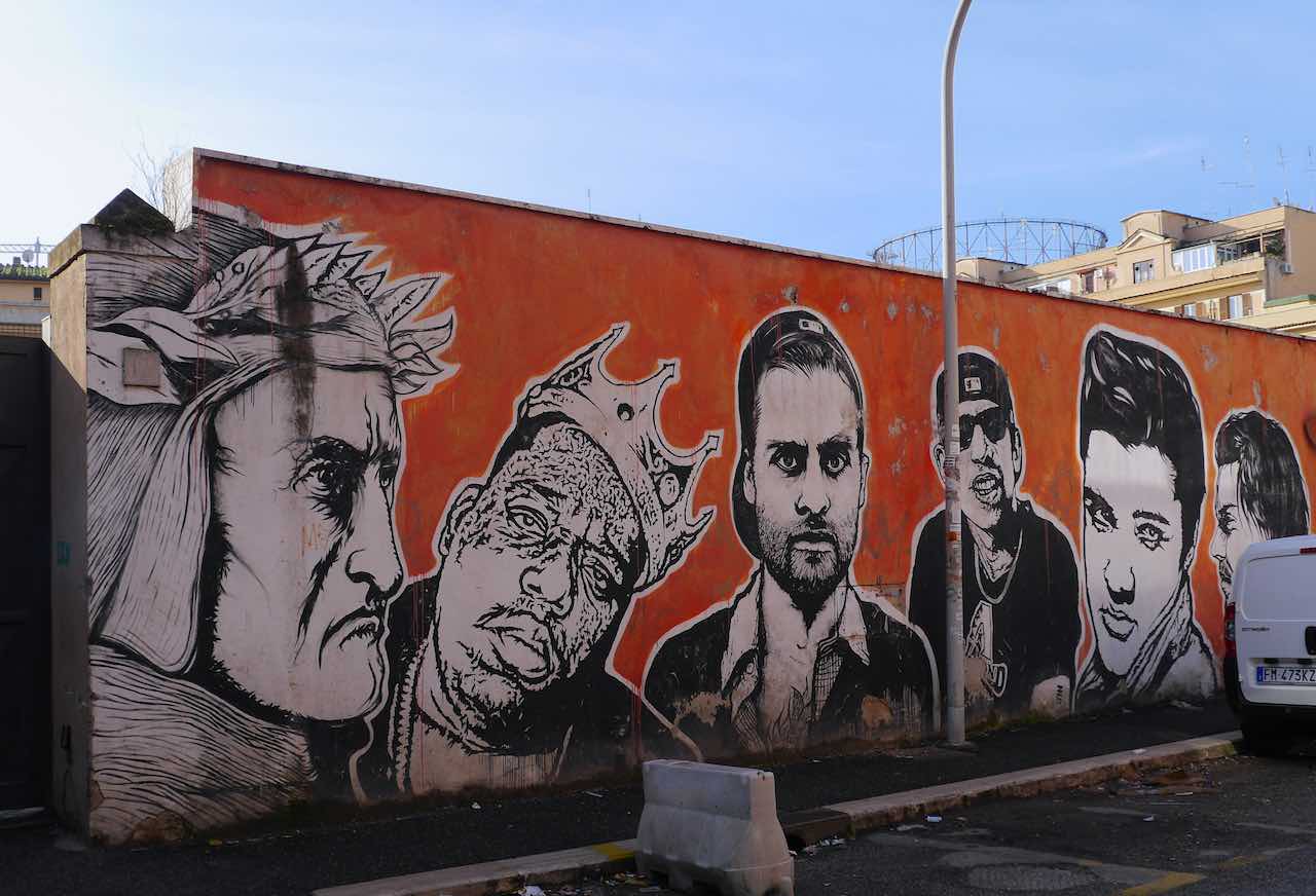 street art in the ostiense district rome
