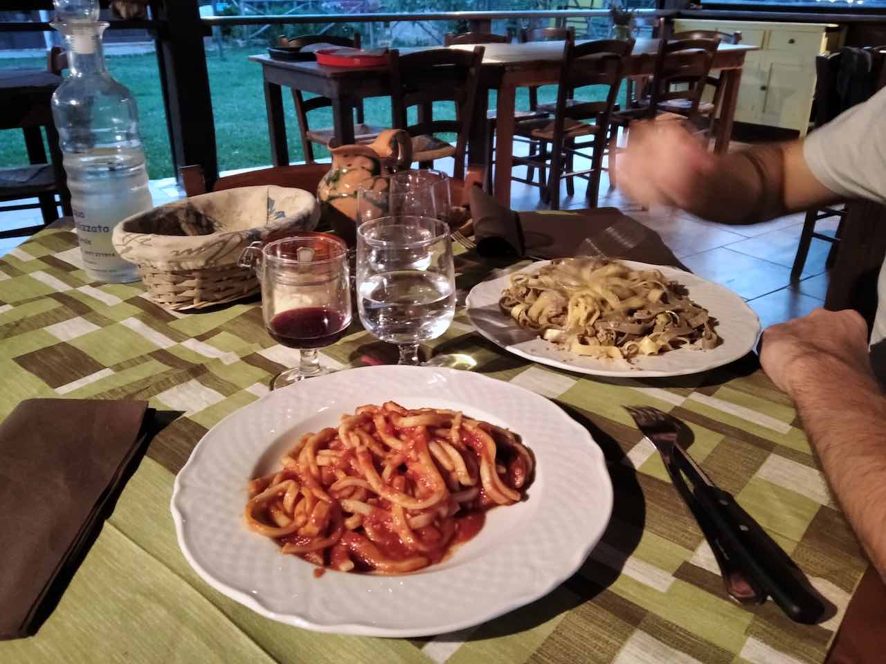 homemade pasta agriturismo tuscany