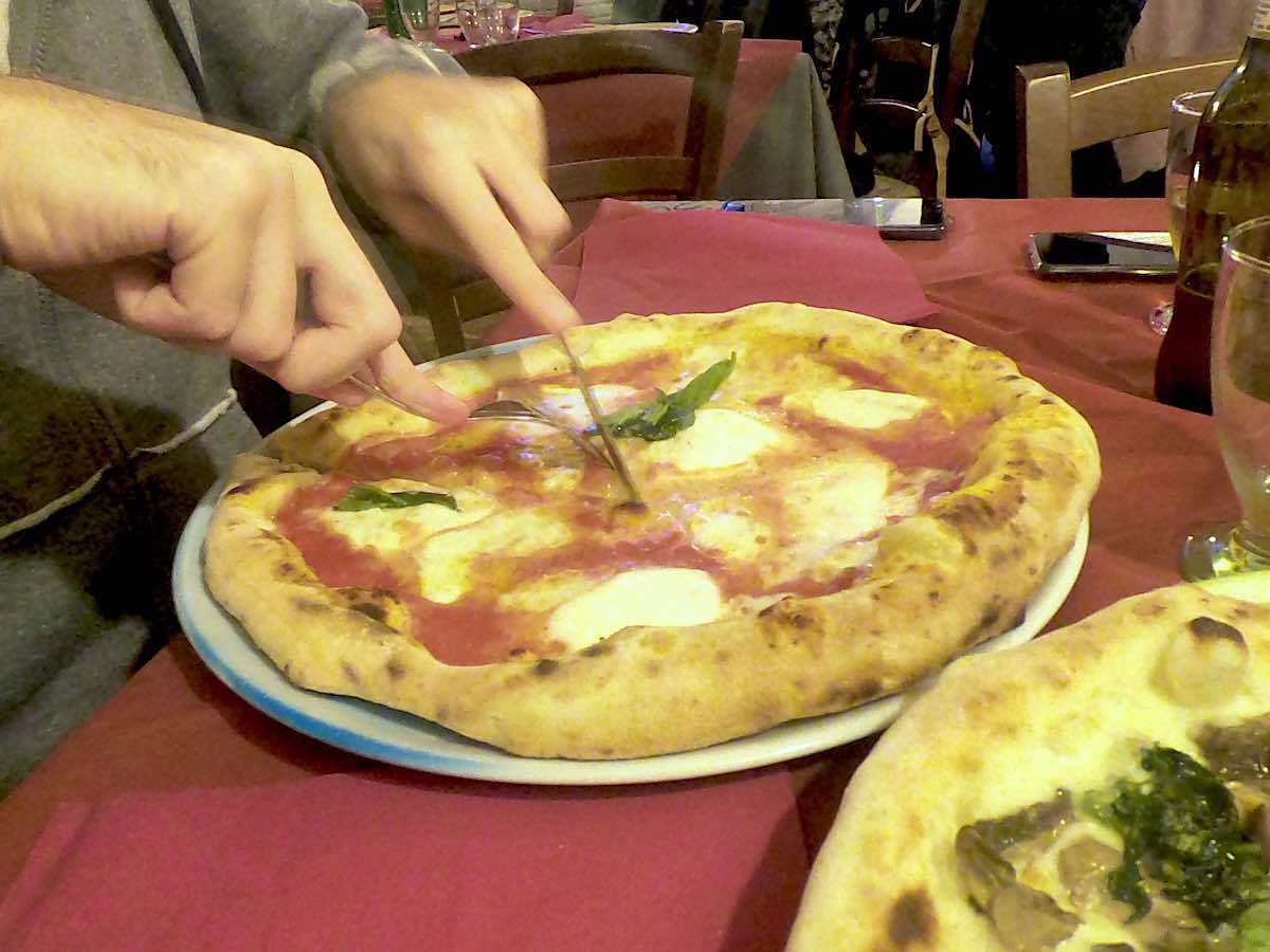 Pizza Margherita in Naples, Italy